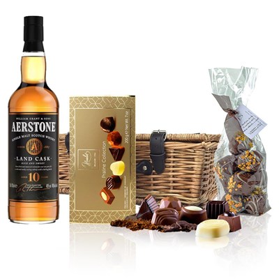 Aerstone Land Cask 10 Year Old Whisky 70cl And Chocolates Hamper